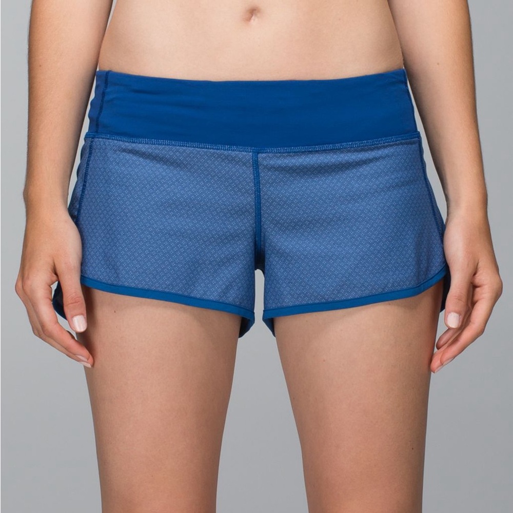 Rare Lululemon Speed Short Rugged Blue Diamond 4